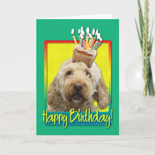 Verjaardag Cupcake - GoldenDoodle Kaart