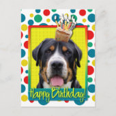 Verjaardag Cupcake - Greater Swiss Mountain Dog Briefkaart (Voorkant)