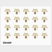 Verjaardag Cupcake Hart Sticker (Vel)