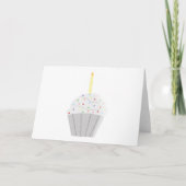 Verjaardag Cupcake Kaart (Blank) (Voorkant)