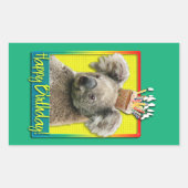 Verjaardag Cupcake - Koala Rechthoekige Sticker (Voorkant)