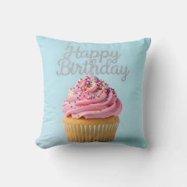 Verjaardag cupcake kussen