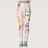 Verjaardag Cupcake Leggings (Voorkant)