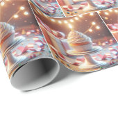 Verjaardag Cupcake met String verlichting Cadeaupapier (Rol Hoek)