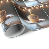 Verjaardag Cupcake met String verlichting Cadeaupapier (Rol Hoek)