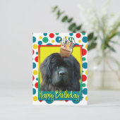 Verjaardag Cupcake - Newfoundland Briefkaart (Staand voorkant)