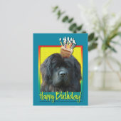 Verjaardag Cupcake - Newfoundland Briefkaart (Staand voorkant)