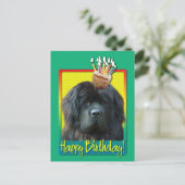 Verjaardag Cupcake - Newfoundland Briefkaart (Staand voorkant)