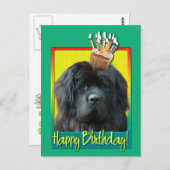 Verjaardag Cupcake - Newfoundland Briefkaart (Voorkant / Achterkant)