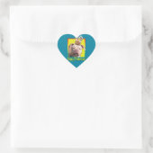 Verjaardag Cupcake - Pitbull - Jersey Meisje Hart Sticker (Tas)