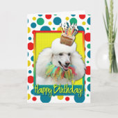 Verjaardag Cupcake - Poedel - Wit Kaart (Voorkant)