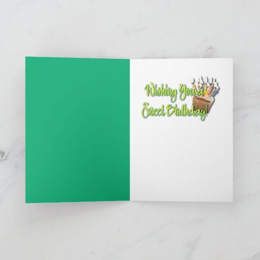 Verjaardag Cupcake Pomeranian Kaart (Binnen)