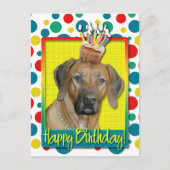 Verjaardag Cupcake - Rhodesian Ridgeback Briefkaart (Voorkant)