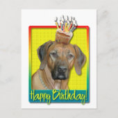 Verjaardag Cupcake - Rhodesian Ridgeback Briefkaart (Voorkant)