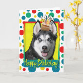 Verjaardag Cupcake - Siberische Schor Kaart (Gele Bloem)