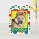 Verjaardag Cupcake - Siberische Schor - Koper Kaart (Gele Bloem)