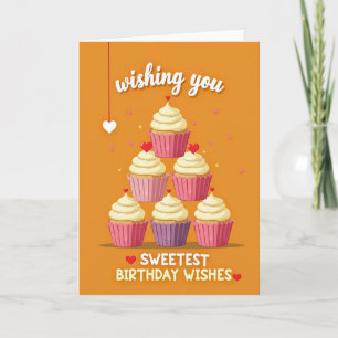 Verjaardag Cupcake Stapel Kaart