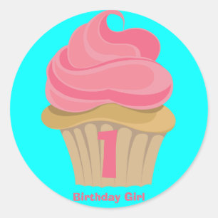 Verjaardag Cupcake Sticker