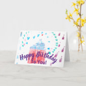 Verjaardag - Cupcake Surprise - Blank - Matte Kaart (Gele Bloem)