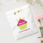 Verjaardag Cupcake Treat Bag Bedankzakje (Gezegeld)