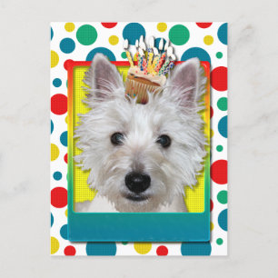 Verjaardag Cupcake - Westie - Tank Briefkaart