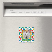 Verjaardag Cupcake - Westie - Tank Magneet (Insitu (Vaatwasser))