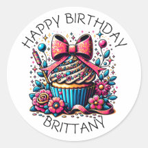 Verjaardag Cupcake Whimsical gepersonaliseerd