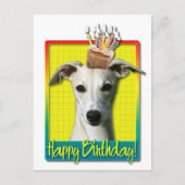 Verjaardag Cupcake - Whippet Briefkaart (Voorkant)