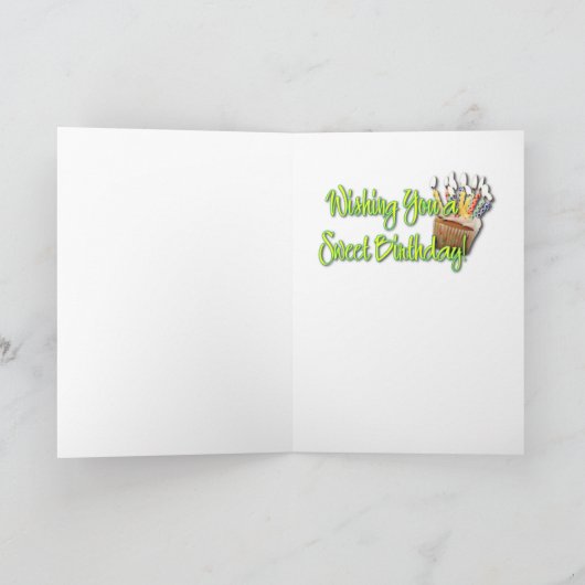 Verjaardag Cupcake - Whippet Kaart (Binnen)