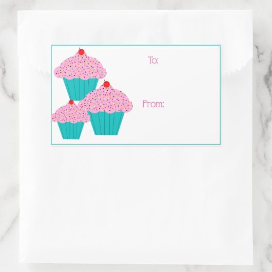 Verjaardag Cupcakes Cadeau Label Stickers (Tas)