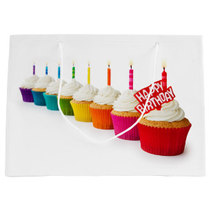Verjaardag Cupcakes Groot Cadeauzakje