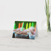 Verjaardag Cupcakes Kaart (Voorkant)