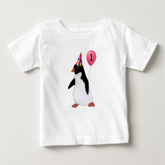 Verjaardag Custom Age Penguin Shirt (Voorkant)