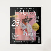 Verjaardag Custom Magazine Hoesje Achtergrond Mode Wandkleed (Voorkant)