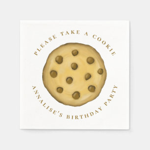 Verjaardag Custom Minimalist Neem een cookie Servet