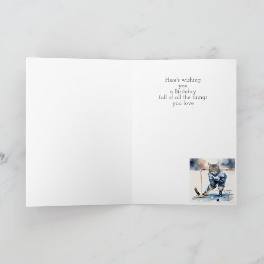 Verjaardag Custom Naam Fun Schattige Cat spelen Ho Kaart (Binnen)