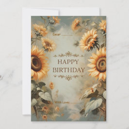 Verjaardag Custom Zonnebloemen Bloemen Feestdagenkaart