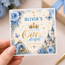 Verjaardag Cute Blauwe Prinses