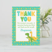 Verjaardag Cute Dinosaur Jongens Bedankkaart (Staand voorkant)