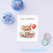 Verjaardag Cute Fox Piloot Flyer (Enkel)