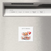 Verjaardag Cute Fox Piloot Magneet (Insitu (Vaatwasser))