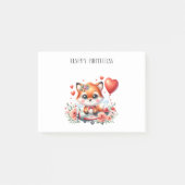 Verjaardag Cute Fox Piloot Post-it® Notes (Voorkant)