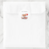 Verjaardag Cute Fox Piloot Ronde Sticker (Tas)