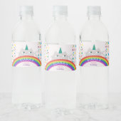 Verjaardag Cute Meisje Waterfles Etiket (Flessen)