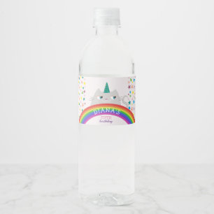 Verjaardag Cute Meisje Waterfles Etiket