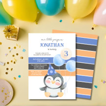 Verjaardag Cute Penguin Ballon Jongen