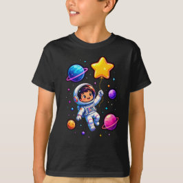 Verjaardag Cute Ruimtevaarder Ruimte Verkenner Kin T-shirt