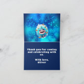 Verjaardag Cute Shark Boy Bedankkaart (Binnen)