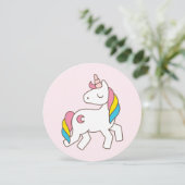 Verjaardag. Cute Unicorn met Sparkles. Kaart (Staand voorkant)