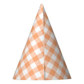 Verjaardag Cutie Pie Pompoen Gingham Feesthoedjes (Achterkant)